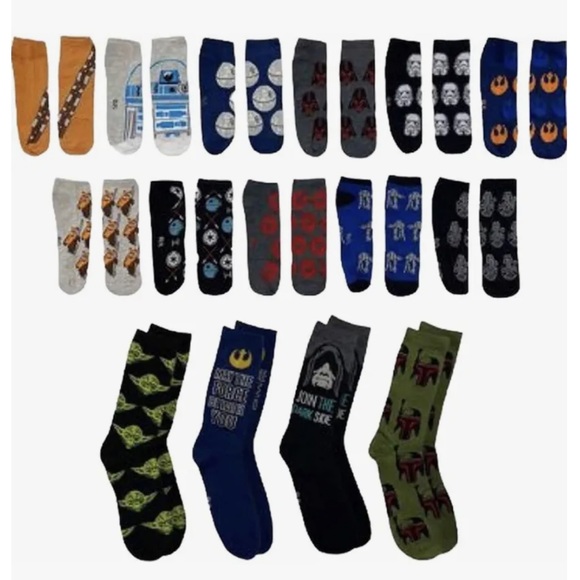 Mens Size 6-12 Star Wars 12 Days of Socks - Picture 3 of 7